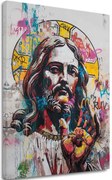 Obraz Pop Warrior na plátne | Maľovaná štruktúra