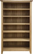 Široká drevená knižnica s 5 policami, 120x40x200 cm
