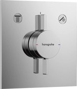 Hansgrohe DuoTurn E, batéria pod omietku pre 2 spotrebiče, chrómová, HAN-75417000