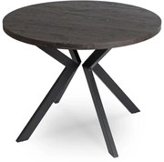 JAKS Okrúhly rozkladací stôl 90 - 190 cm čierny Lugo