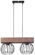 Luster na lanku MILAN 2xE27/60W/230V drevo