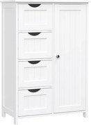 Kúpeľňová komoda LEHAC so zásuvkami, biela