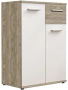 Komoda Jacky 1 Biely/Country Grey