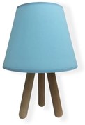 Stolná lampa WOOD 1xE27/60W/230V modrá