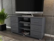 Vysoký TV stolík Oskar TV, grafitový, výška 65 cm%