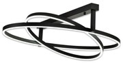 Top Light - LED Stmievateľný prisadený luster SATURN 2xLED/25W/230V čierna + DO