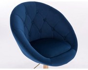 LuxuryForm DESIGN Kreslo VERA VELUR na čiernom tanieri - modré