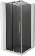 Mexen Velar posuvná sprchová kabína 100 x 100 cm, grafitová, zlatá kartáčovaná - 871-100-100-41-55