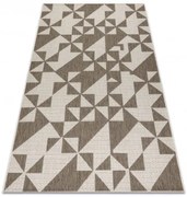 Koberec Šnúrkový SIZAL FLOORLUX 20489 champagne / taupe Trojuholníky