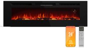 Klarstein Galeras Smart Inteligentný elektrický krb, 2 nastavenia teploty, 16 - 30°| LED ilúzia plameňa, Možnosť pripojenia k IOT