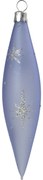 Bella Rose Sklenená vianočná ozdoba Kvapka Svetlomodrá Mat