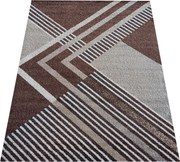 DY Hnedý koberec s geometrickým vzorom Otto 03 Rozmer: 120x170 cm