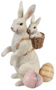 Dekorácia králik s nošou a malým králikom - 10*9*16 cm