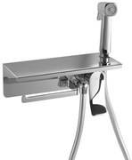 Sapho Sapho, Podomietková bidetová batéria so stop sprchou a držiakom toaletného papiera, chróm, TJ040