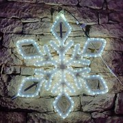 DECOLED LED svetelná vločka IX, VO 3D tlačová súprava, 72 cm, ľadovo biela