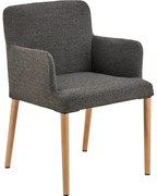 Jídelní křeslo Zoe z masivu antracit