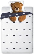 Bavlnené posteľné obliečky Medvedík Teddy - 100% bavlna - 70 x 90 cm + 140 x 200 cm