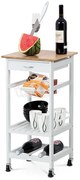 BONTEC Regál, mdf, biela, DR-044 Farba: Biela