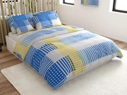 Obliečky z mikrosaténu MIRVOLLI, bielo-modré Rozmer obliečky: 70 x 90 cm | 140 x 200 cm