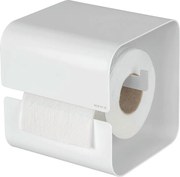 Biely oceľový držiak na toaletný papier bez vŕtania Turbo-loc Lizan – Wenko