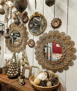 Medené antik nástenné zrkadlo Ambrosi - Ø 72*2 cm