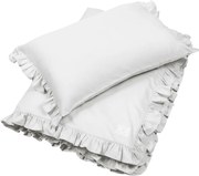 Junior obliečky s volánikmi svetlo šedá 100x135cm