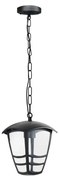 Vonkajší luster na reťazi TEVIO 1xE27/60W/230V IP54 čierna