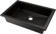 Deante Correo umývadlo 50x35 cm obdĺžnik vstavané umývadlo-podpultové umývadlo čierna CQR_NU5U