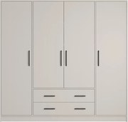 Šatník Smart 200 cm Kašmír, kašmír/zrkadlo