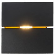 Moderná nástenná lampa čierna a zlatá 9,7 cm - Transfer Groove