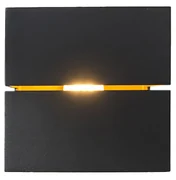 Moderná nástenná lampa čierna a zlatá 9,7 cm - Transfer Groove