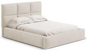 Béžová čalúnená dvojlôžková posteľ s úložným priestorom s roštom 180x200 cm Libera – Windsor &amp; Co Sofas