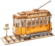 Robotime Drevené 3D puzzle Historická električka 145 ks