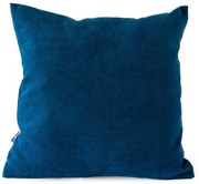 DEKORAČNÁ OBLIEČKA NA VANKÚŠ VELURI 40X40CM TMAVOMODRÁ
