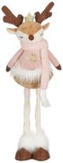 Dekoračná figúrka jeleň, výška: 45 cm, ružová