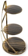 Kovový servírovací podnos Nowell Gold, 38x60 cm