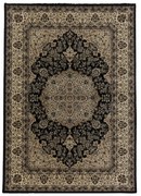 Ayyildiz, Kusový koberec Kashmir 2608 black, 80x150, čierna, chodba / predsieň
