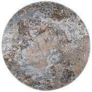 Svetlomodrý/svetlohnedý prateľný okrúhly koberec ø 120 cm Sandstorm – Vitaus