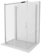 Mexen Omega, 3-stenný sprchovací kút s posuvnými dverami 110 (dvere) x 90 (stena) cm, 8mm číre sklo, chrómový profil, 825-110-090-01-00-3S