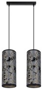 Luster na lanku AVALO 2xE27/60W/230V šedá/čierna
