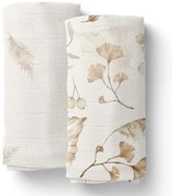 Mušelínové zavinovacie plienky s bambusom BOHO, 2 ks