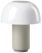 Sivá hliníková LED stmievateľná stolová lampa (výška 22 cm) Harvest – Zone