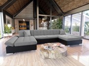 Rozkladacia rohová sedačka Agata, Dostupné poťahy: Soft 011 (čierna) ekokoža + Soul 17