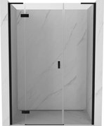 Mexen Mist-H L, 1-krídlové sprchové dvere ľavé 120 cm, číre sklo, čierny profil, 8A5L-120-001-70-00-L