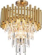 Luster na tyči MADISON 9xE14/40W/230V zlatá