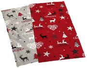 Vianočný obrus Christmas STAR 40x80cm Farba: 2.Sivý