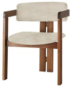 Jedálenská stolička CO Light Grey and Walnut