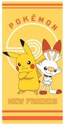 Plážová osuška Pokémon - motív New Friends - 100% bavlna - 70 x 140 cm