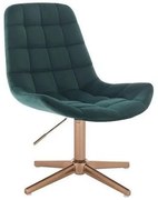 LuxuryForm DESIGN Stolička PARIS VELUR na zlatom kríži - zelená