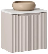 Závěsná skříňka Nova Cashmere Wiki I s deskou 60 cm kašmírová/bílá